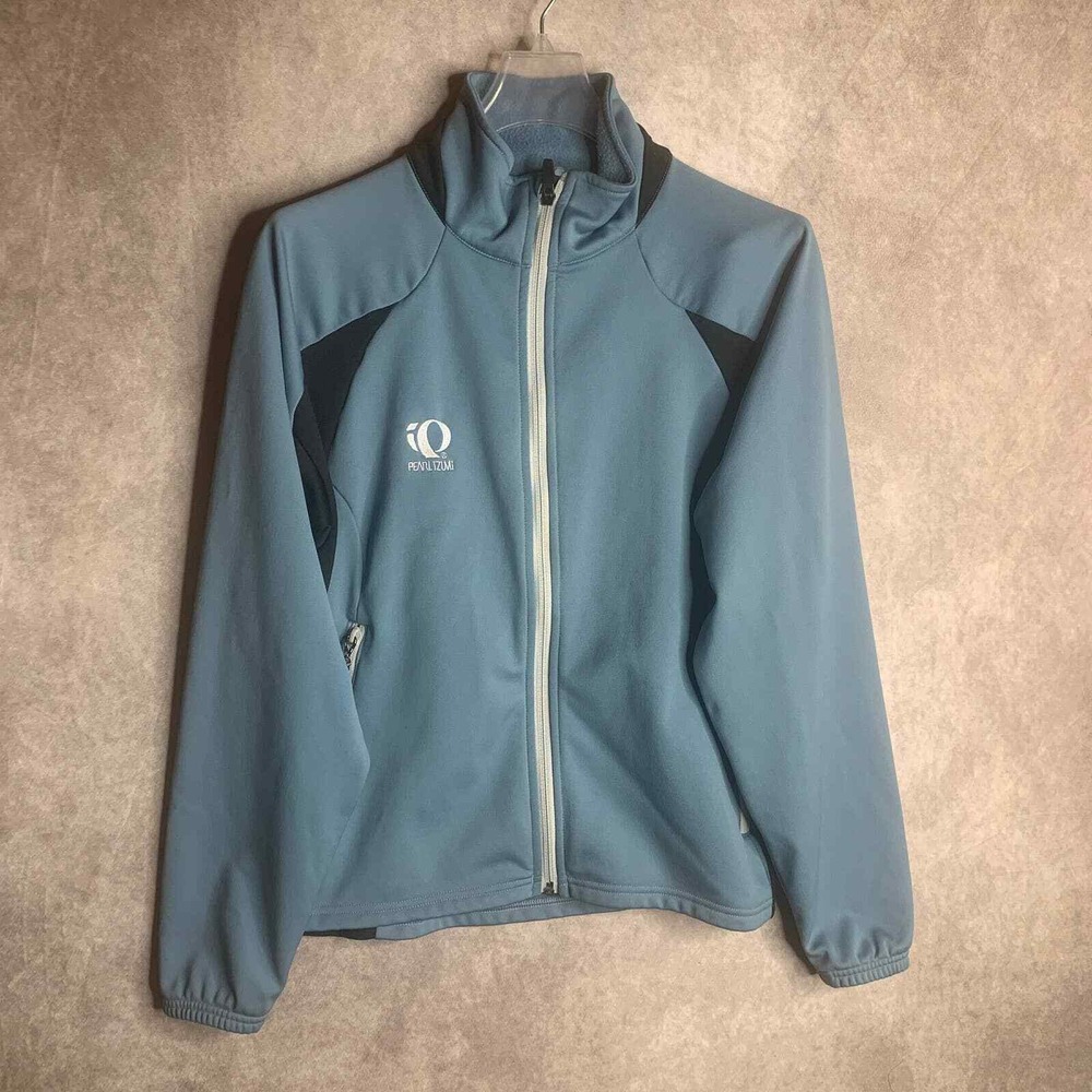 Pearl Izumi Womens Cycling Jacket Size Medium Blue Full Zip Long Sleeves